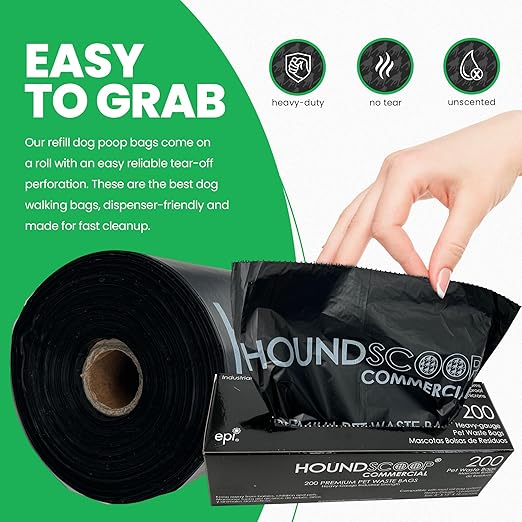 Case of 6000 Pet Waste Bags on Roll (30 Rolls of 200 bags per roll) Dog Waste Station Bags for HOA, Residential, commercial roll bag for Poop Station Dispensers