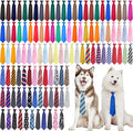 Newcotte 110 Pcs Large Dog Ties Bulk Adjustable Neck Ties Collar Grooming Neckties for Girl Boy Winter Dogs Gift Favor (Fresh)
