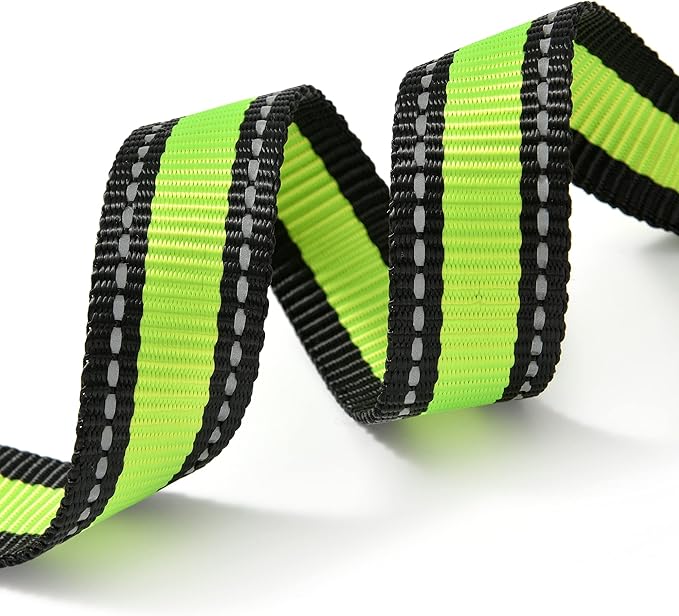 Mile High Life Dog Collar | Nylon Reflective Dog Collars | Light Weight Puppy Collars | Lime Green Dog Collars for Small Dogs (Lime Green, X-Small)