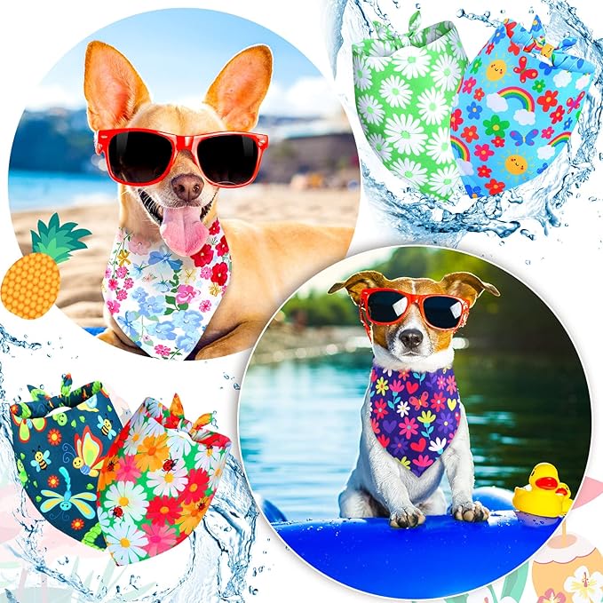 Saintrygo 30 Pcs Dog Bandanas Bulk Sublimation Plain Bandanas Bulk for Christmas Birthday Doggy Heat Transfer Triangle Scarf Washable Adjustable for Small Medium Large Pets Dogs(L)