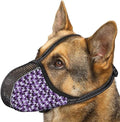 Dog Muzzle for Extra Large Breed Dogs to Prevent Biting Chewing Barking Soft Air Mesh Muzzles Reflective Ajustable Full Coverage Dog Mouth Guard Cover for Grooming Scavenging Purple XL