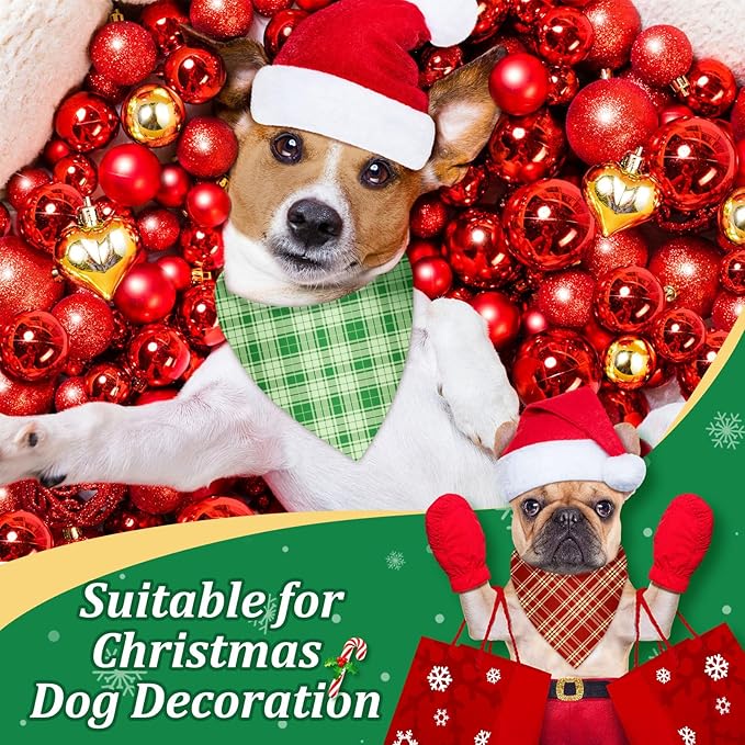 Preboun 200 Pcs Valentines Dog Bandanas Bulk Buffalo Plaid Bandanas for Dogs Triangle Kerchief Bibs Scarf Set for Pet St Patricks Day Costume Photo Props Accessories Pet Shops & Daily Wear, 25 Styles