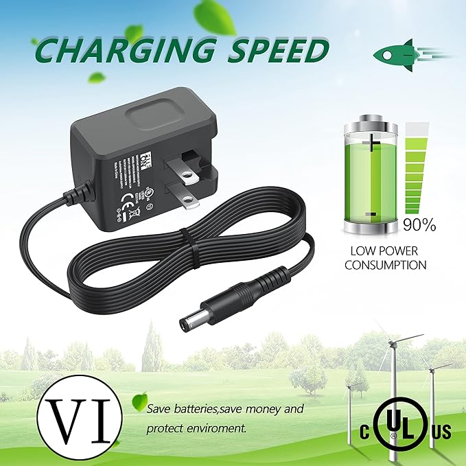 FITE ON AC to DC Replacement Automatic Pet Feeder Power Adapter Wall Cat Dog Brid Feeder Food Dispenser Charger Power Supply Cord UL Listed (for Droll Yankees)