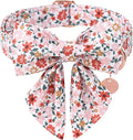 Flower Bowtie Dog Collar With Metal Buckle - Summer Comfortable Cotton Collar for Puppy Boy Girl, XS