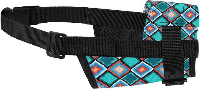 CollarDirect Dog Muzzle - Adjustable Soft Breathable Tribal Nylon Dog Mouth Guard Cover for Small, Medium and Large Dogs, Anti Chewing, Barking & Biting (Pattern 3; L/XL)