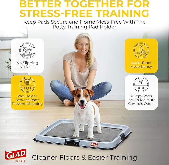 Glad for Pets Black Charcoal Puppy Pads | Puppy Potty Training Pads That ABSORB & NEUTRALIZE Urine Instantly | New & Improved Quality Dog Training Pads, 30 count