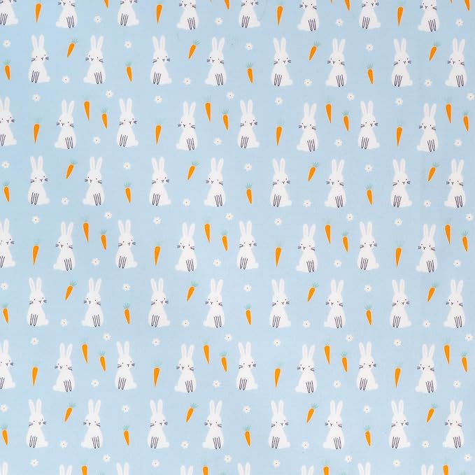 Lucy & Co. Funny Bunny Bandana - Durable Comfortable Dog Bandana - Designer Puppy Accessory - Machine Washable - Large - Blue Green Bunnies Plaid