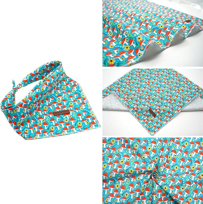 Lionheart glory Dog Bandana 1 Pack Washable Soft Dog Scarf, Fall Bib Scarf Boy Girl Bandana Square Adjustable Dog Bandanas for Small to Large Dog Puppy