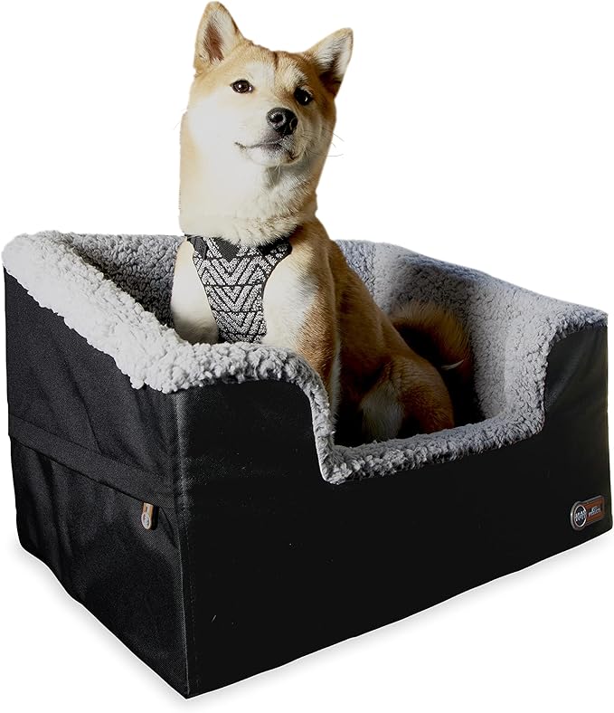 K&H Pet Products Bucket Booster Pet Seat Rectangle Knockdown Black/Gray Large