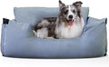 Johnear Dog Car Seat for Medium Large Dogs Under 100lbs Pet Travel Booster Seat with Detachable Waterproof Oxford Pad Bed Sofa for Car Back Seat Cushion with Safety Leash with 2 Pockets