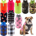 Reginary 10 Pack X-Large Dog Sweaters Fleece Pet Dog Clothes with Leash Ring Soft Warm Winter Puppy Plaid Shirt(Bright)