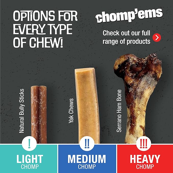 CHOMP 'EMS Ruffin' It 21000 Purehide Bars Dog Chew, 6.35 oz