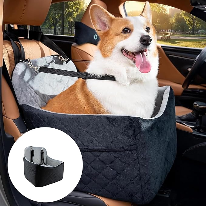 Comfortable Pet Boosters with Double Side Waterproofed Liners and Easyly Cover for Dog Dog Car Seat