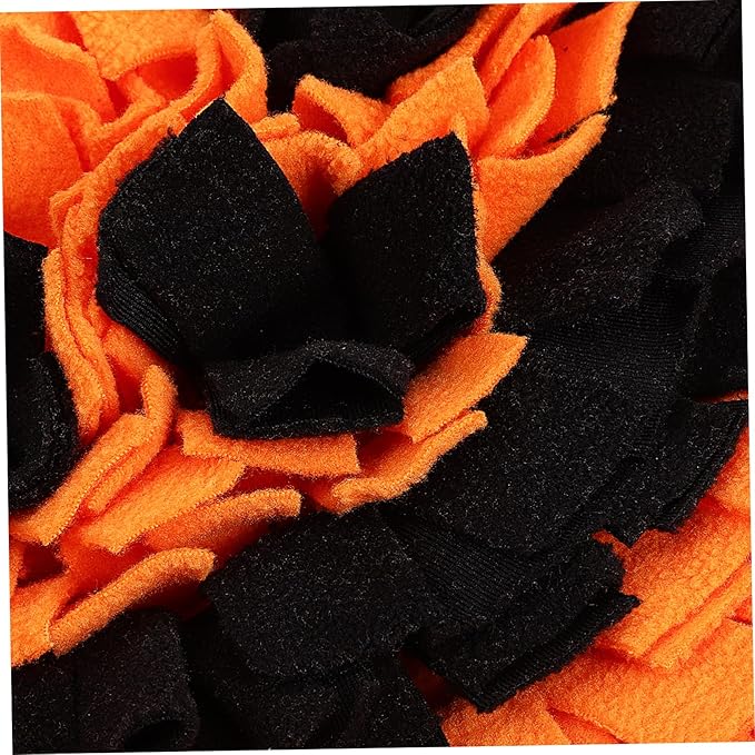 Snuffle Mat for Dogs Pumpkin Shaped Enrichment for Mental Stimulation Soft Polar Fleece Material Compact for All Breeds Safe and Comfortable