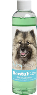 Healthy Breeds Dog Dental Care Water Additive for Keeshonden - Helps Freshen Breath, Reduce Plaque & Control Tartar - Mint Flavor - 8 oz