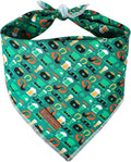 St. Patrick's Dog Bandana, Shamrock Triangle Bid Scarf for Small Medium Dog, Cotton Pet Kerchief for Girl Boy Dogs or Cats, Cute Spring Dog Bandana, Puppy Green Dog Bandana