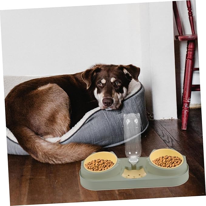 Happyyami Cat Slow Feeder Automatic Dog Bowl Raised Platform Pet Feeder and Drink Random Style