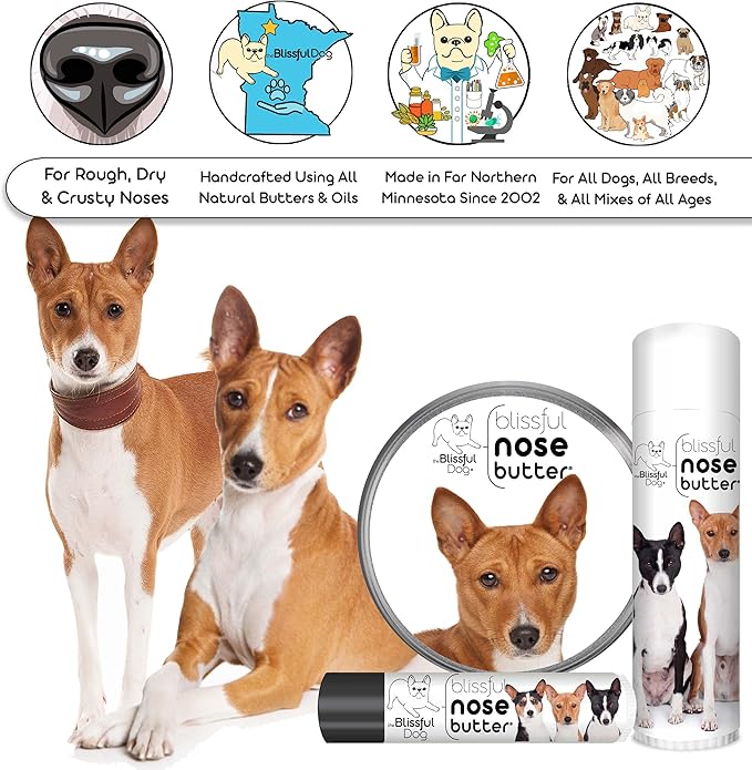 The Blissful Dog Basenji Unscented Nose Butter - Dog Nose Butter, 4 Ounce