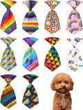 PET SHOW 10 Pack Pride Month Small Dog Ties Neckties for Doggies Cats Rainbow Neck Ties Bowties Girl Boy Pets LGBT Costumes Puppy Adjustable Holiday Grooming Accessories Wedding Party Gift Favor