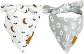 Remy+Roo Dog Bandanas - 2 Pack | Halloween Dog Bandanas Wicked Set | Premium Durable Fabric Bandanas for Dogs | Unique Shape | Adjustable Fit | Multiple Sizes Offered (Small)