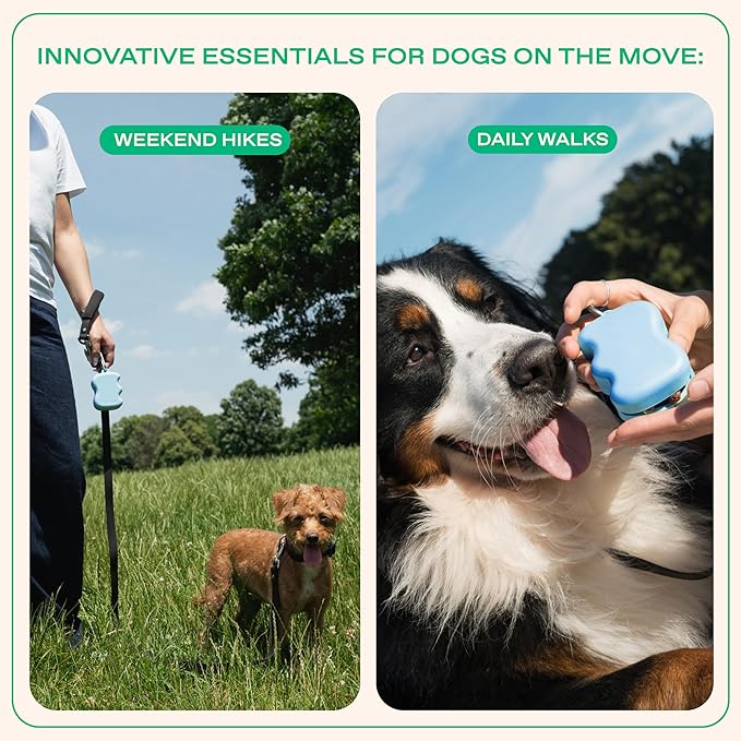 Springer Dog Treat Pouch for Effort-Free Squeeze Dispensing - Easy-Fill, Food-Grade Silicone Treat Pouches for Pet Training - Includes Carabiner-Sky Blue