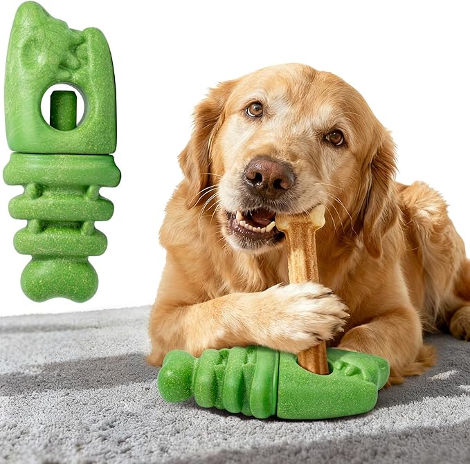 Bully Stick Holder for Aggressive Chewers,Bully Sticks Holder to Prevent Choking,Dog Toys to Keep Them Busy,Dog Chew Holder Fit Various Bully Sticks and Dog Sizes,Gift for Dogs
