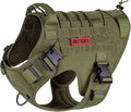 OneTigris Tactical Dog Harness,No-Pull Dog Vest with Leash Clips,Dog Harness Adjustable for Hiking Training Outdoor Dogs(Ranger Green, Medium)