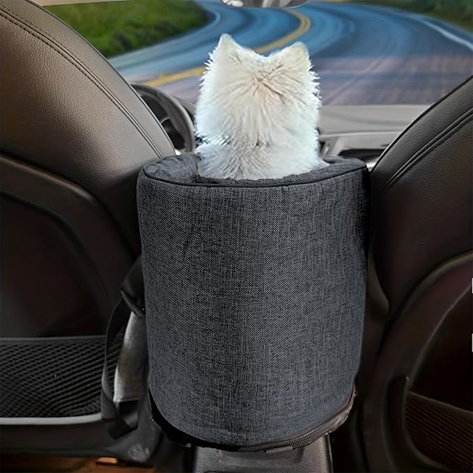 Portable Dog Car Seats for Small Dogs, Cars Central Control Puppy Car Seats Booster Seat for Cars Washable Foldable Puppy Seat Adjustable Straps and Storage Pocket