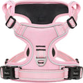 HEELE Dog Harness, No Pull Adjustable Padded Reflective Harness for Small Medium Large Dogs with Handle for Walking Training, Pink, M