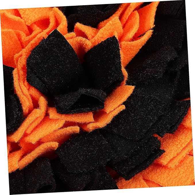 Dog Snuffle Mat Pumpkin Shape Sniffing Feeding Toy for Large Breeds Mental Reduces Stress Interactive Puzzle Mat for Dogs and Cats