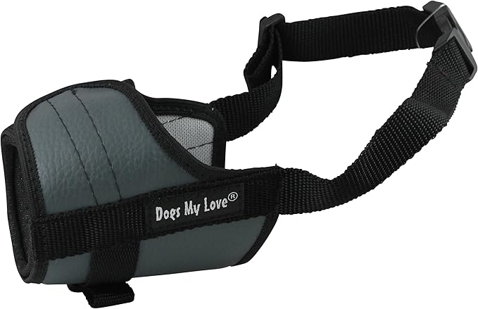 Adjustable Dog Muzzle 6 Sizes Gray (L: 9.5"-13.5" Snout Circumf.)