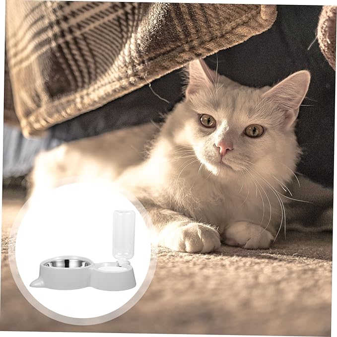 Milisten Pet Feeder and Water Dispenser for Dogs Dual-use Food Container Non- Design Automatic Leak Bowl Food-Grade Easy to