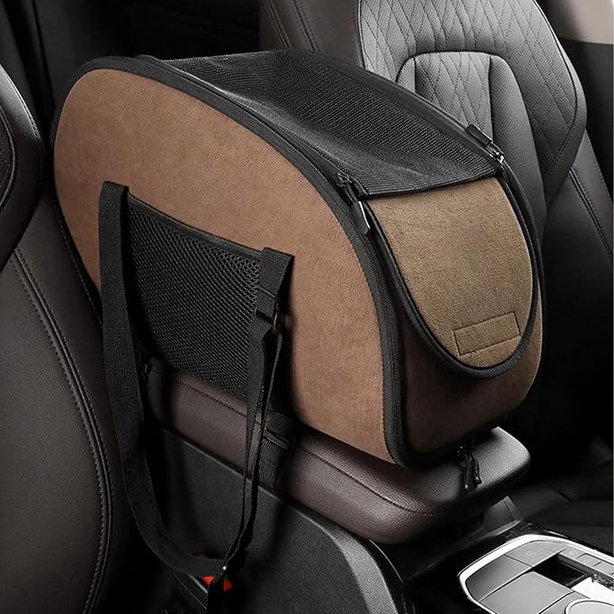 Puppy Car Booster Seat - Small DogsPet Seat, Puppy Car Seats - Pet Booster Seats, Soft Washable Travel Accessories | Secure Bed Safety Harness,