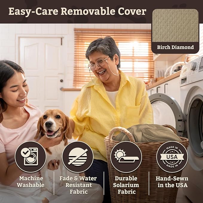 Snoozer Dog Car Seat: Lookout I Dog Booster Car Seat for Pets up to 18lbs, Helps Alleviate Travel Sickness & Fear for Dogs, Removable Washable Cover – Birch Diamond, Size Small