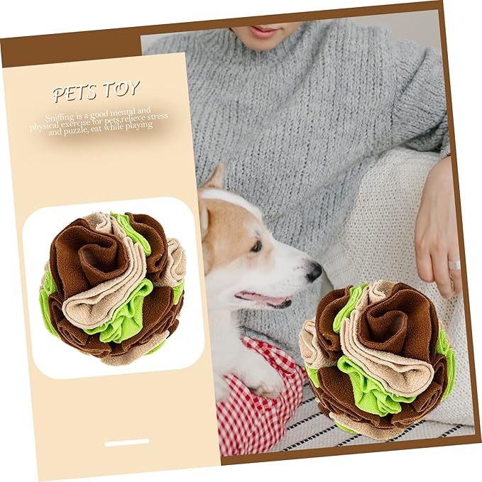 Dog Sniffing Training Ball Slow Feeder Pet for Encouraging Natural Foraging Skills Durable and for Reducing Boredom and for Snack