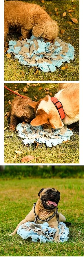 Mini Square Snuffle Mat for Small Pets, Interactive Nose Work Toy for Rabbits Hamsters Dogs, Fun Foraging Pad for Boredom Relief and Energy Release (A03)