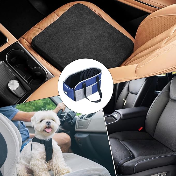 Center Console Dog Seat - Pets Weight Under 15 Lbs Travel Bags with Fixing Straps | Center Console Small Dog Cat for All Seasons | Dog Booster Car Seat Center Console | Car Pet Safety Seat