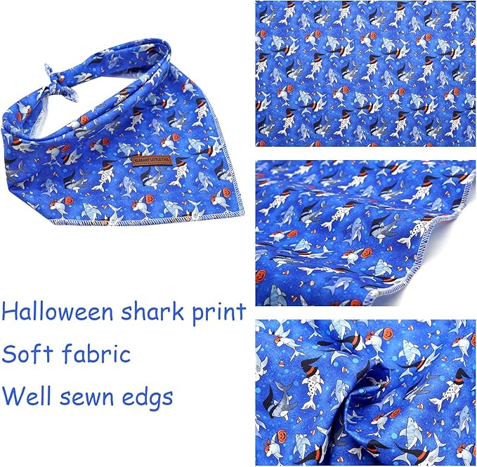 Elegant little tail Fall Dog Bandana, 1PC Girl Boy Dog Bandanas Halloween Bib Scarf Soft Washable Square Dog Scarf Adjustable Dog Kerchief for Small Medium Large Dogs