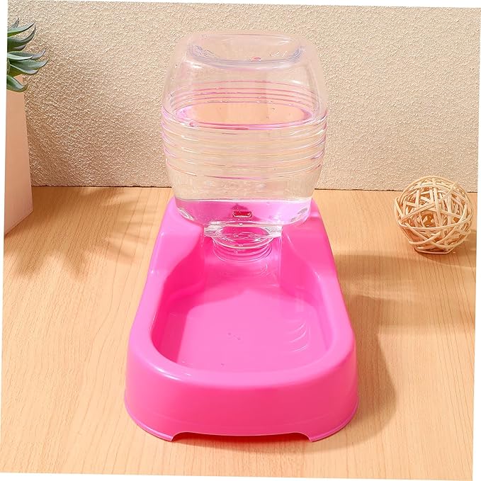 UPKOCH Pet Water Feeding Bowl Pink Durable Automatic Dog Water Feeder with Stable Design for Puppies and Dogs Eco Friendly Smooth Surface Pet Drinking Tool for Home and