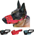 CollarDirect Dog Muzzle - Adjustable Soft Breathable Tribal Nylon Dog Mouth Guard Cover for Small, Medium and Large Dogs, Anti Chewing, Barking & Biting (Pattern 1; M/L)