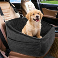 Dog Car Seat Bed for SEAT 600 1400 1500 127 Marbella Panda Inca Ritmo, Comfortable Pet Travel Seat for Small to Medium Dogs, Detachable Washable Booster Seat, Front or Back Seat Use,A Black