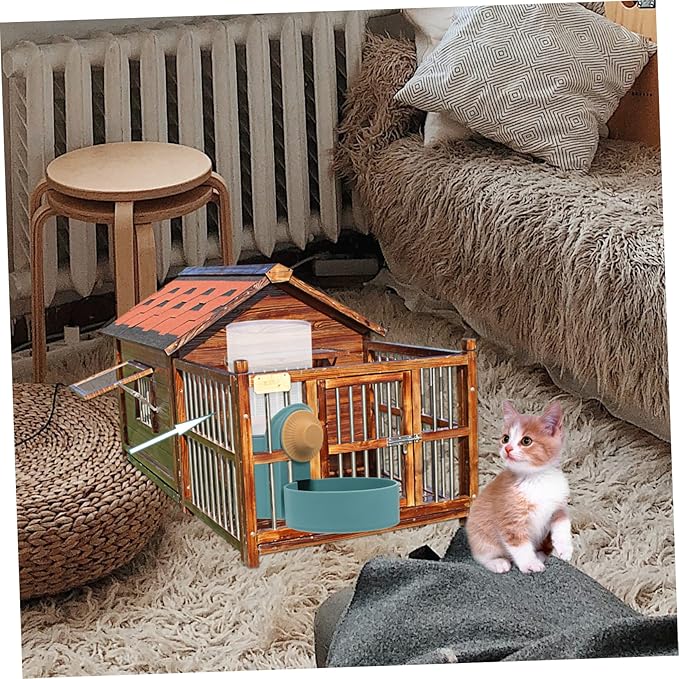 1Pc Automatic Pet Water Feeder Hanging Dog Cat Water Dispenser for Cages Durable Plastic Drinking Container Bottle Design for Easy Inspection for Busy Pet Owners