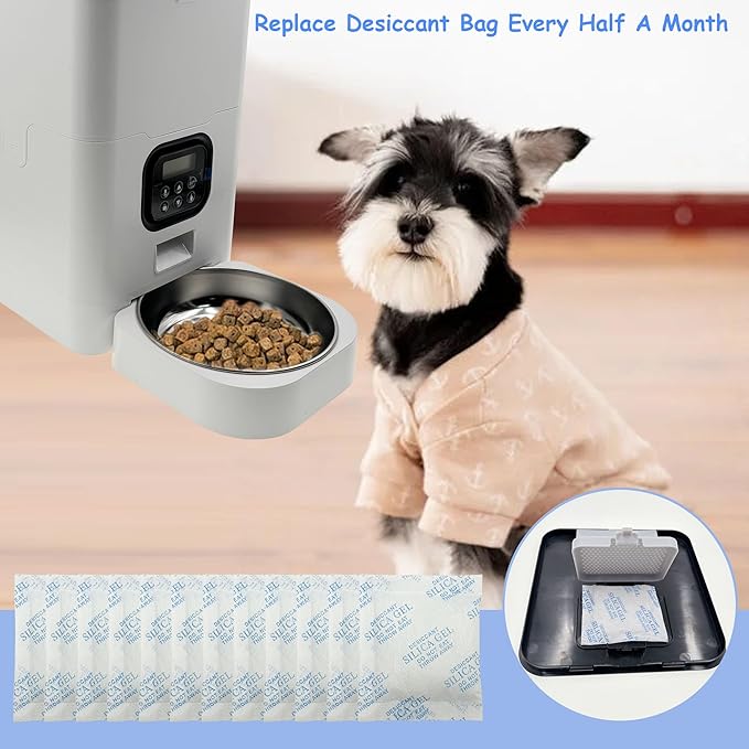 6-Pack Replacement Desiccant Bags for Voluas Automatic Pet Feeders Cat Dog Feeders Desiccant Bag (6)