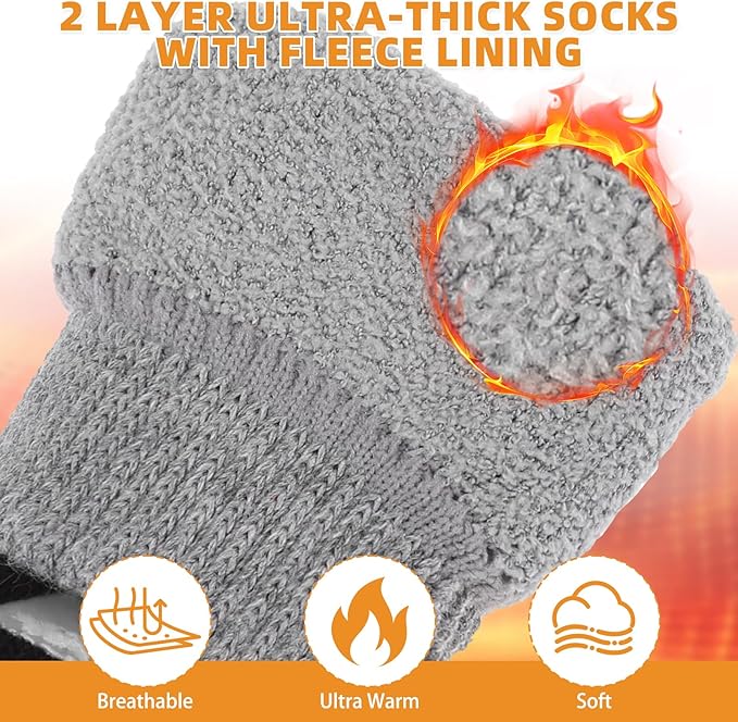 KOOLTAIL Dog Socks to Prevent Licking Paws, Dog Christmas Outfit Shoes for Winter Snow Pavement, Warm Fleece Pet Boots & Paw Protector for Hardwood Floors Anti Slip, Small Medium Large Senior Dogs, XL