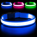 Light Up Dog Collar – Reflective, Adjustable & Rechargeable Electronic Glow Pet Collars – Bright, Comfortable, High Visibility LED Dog Collar for Night Safety, Outdoor Walk & Flashing Fun, Blue, Large