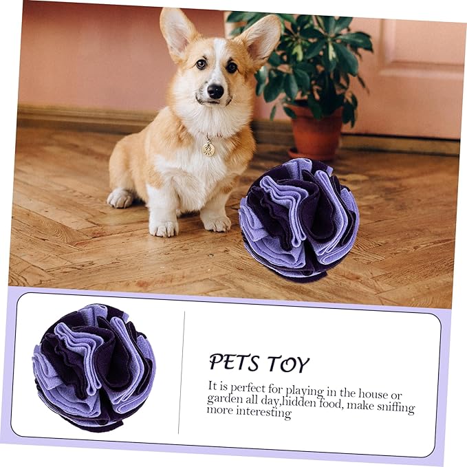 YARNOW Pet Dog Sniff Toy Dog Chewing Toy Slow Feeder Ball Puppy Plaything Made from Polar Fleece