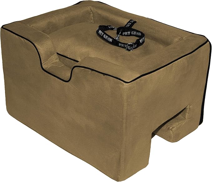 Pet Gear Lookout Booster Car Seat, Removable Comfort Pillow, Safety Tether Included, Installs in Seconds, No Tools Required, 3 Colors