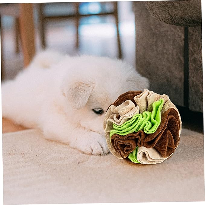 Dog Feeding Toy Interactive Sniffing Ball for Puppies Mental Physical Exercise Slow Eating Ball for Dog Training