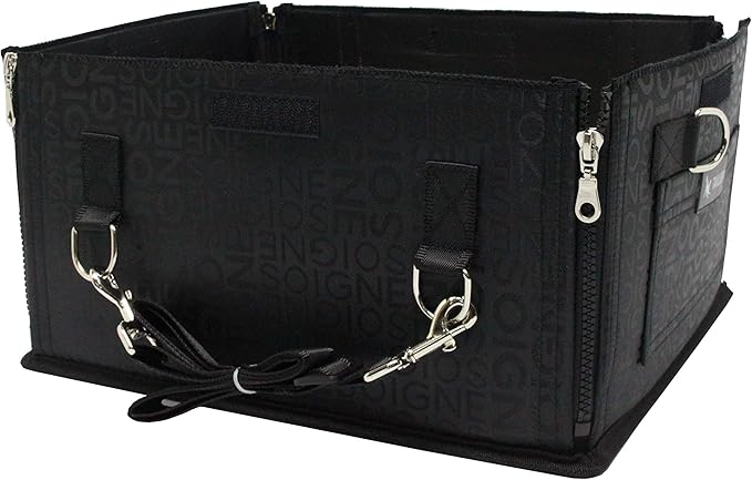 FixtureDisplays® Pet Dog Cat Seat Booster Car Carrier Bag Pet Travel Messenger Tote Soft Kennel 12235-BLACK