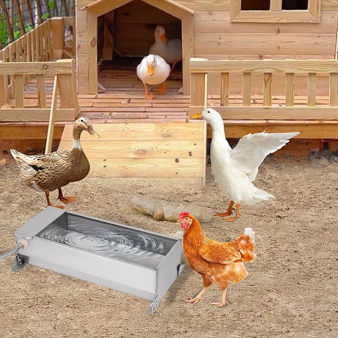 Automatic Livestock Water Trough, Animal Drinking Water Bowl Dispenser with Float Valve Kit, Self Filling Water Trough for Dogs Large Capacity Dog Waterer for Horse,Goat,Pig,Dog, Sheep